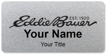 Custom name badges for Eddie Bauer