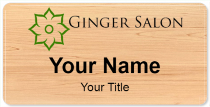 Custom name badges for Ginger Salon