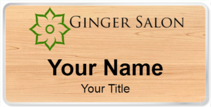Custom name badges for Ginger Salon
