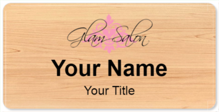 Custom name badges for Glam Salon