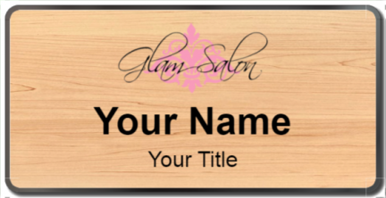 Custom name badges for Glam Salon
