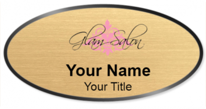 Custom name badges for Glam Salon