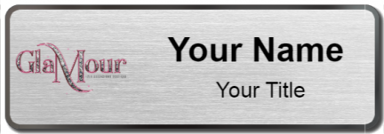 Custom name badges for Glamour Hair Extension Boutique