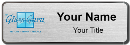 Custom name badges for Glass Guru