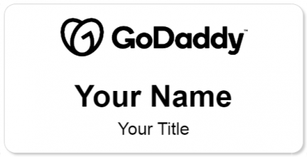 Custom name badges for GoDaddy