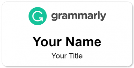 Custom name badges for Grammarly