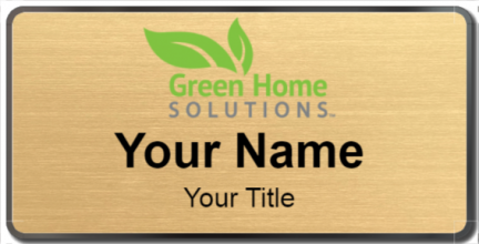 Custom name badges for Green Home Solutions