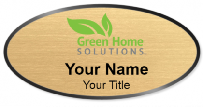 Custom name badges for Green Home Solutions