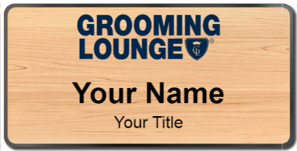 Custom name badges for Grooming Lounge