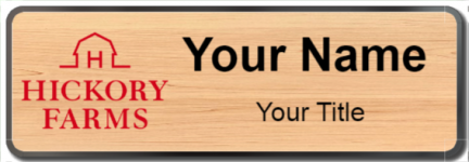 Custom name badges for Hickory Farms