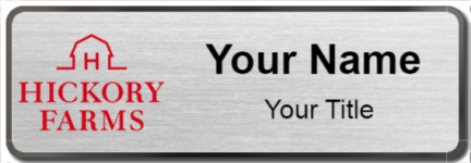 Custom name badges for Hickory Farms