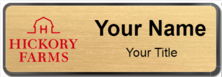 Custom name badges for Hickory Farms