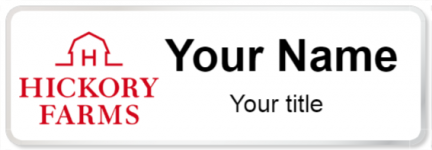 Custom name badges for Hickory Farms