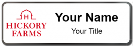Custom name badges for Hickory Farms