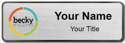 Custom name badges for Home by Becky Higgins