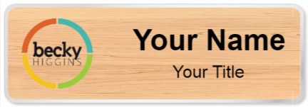 Custom name badges for Home by Becky Higgins