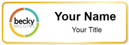 Custom name badges for Home by Becky Higgins