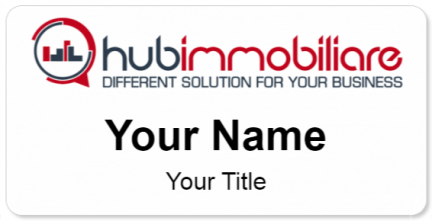 Custom name badges for Hub Immobiliare
