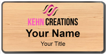 Custom name badges for Kehn Creations