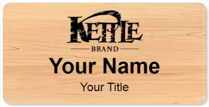 Custom name badges for Kettle Brand