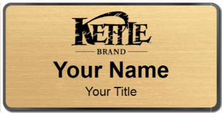 Custom name badges for Kettle Brand