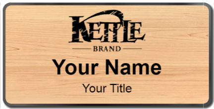 Custom name badges for Kettle Brand