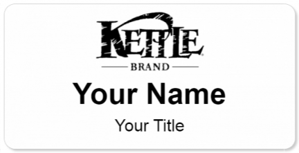 Custom name badges for Kettle Brand