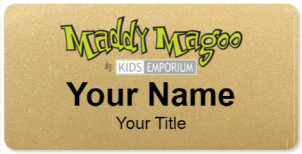 Custom name badges for Maddy Magoo