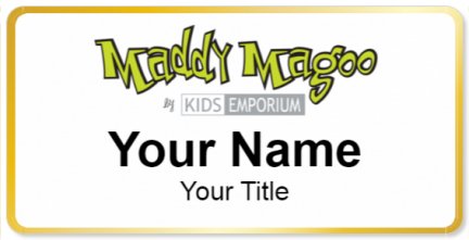 Custom name badges for Maddy Magoo