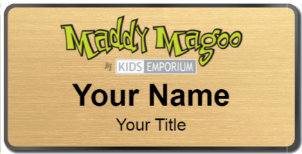 Custom name badges for Maddy Magoo