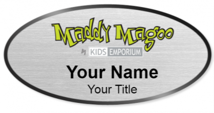 Custom name badges for Maddy Magoo