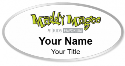 Custom name badges for Maddy Magoo
