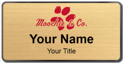 Custom name badges for Moochie and Company