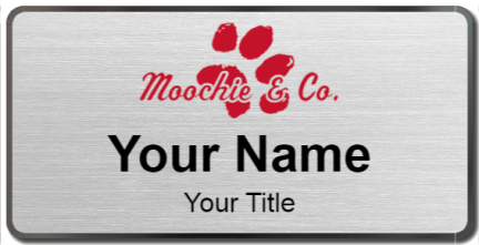 Custom name badges for Moochie and Company