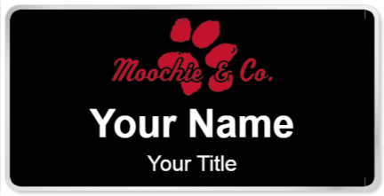 Custom name badges for Moochie and Company