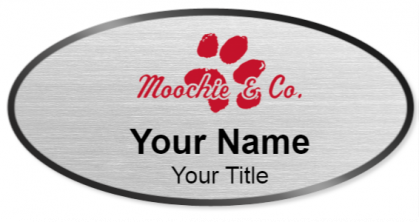 Custom name badges for Moochie and Company
