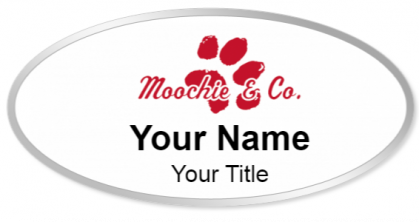 Custom name badges for Moochie and Company