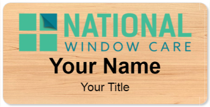 Custom name badges for National Window Care
