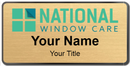 Custom name badges for National Window Care