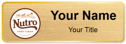 Custom name badges for Nutro Pet Food