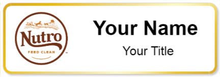 Custom name badges for Nutro Pet Food