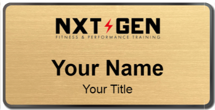Custom name badges for NXT GEN Fitness and Performance Training