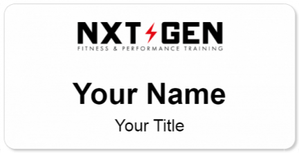 Custom name badges for NXT GEN Fitness and Performance Training