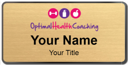 Custom name badges for Optiman Health Coaching