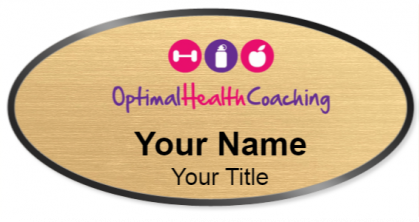 Custom name badges for Optiman Health Coaching