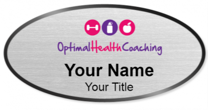 Custom name badges for Optiman Health Coaching