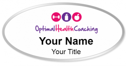 Custom name badges for Optiman Health Coaching