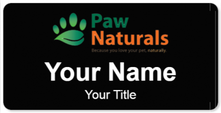 Custom name badges for Paw Naturals