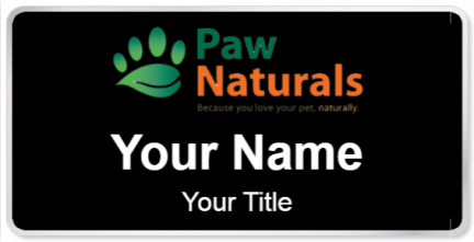 Custom name badges for Paw Naturals
