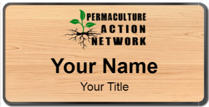 Custom name badges for Permaculture Action Network